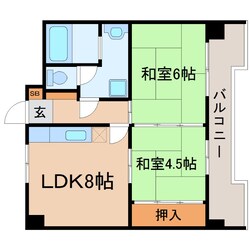 立花駅 徒歩2分 4階の物件間取画像